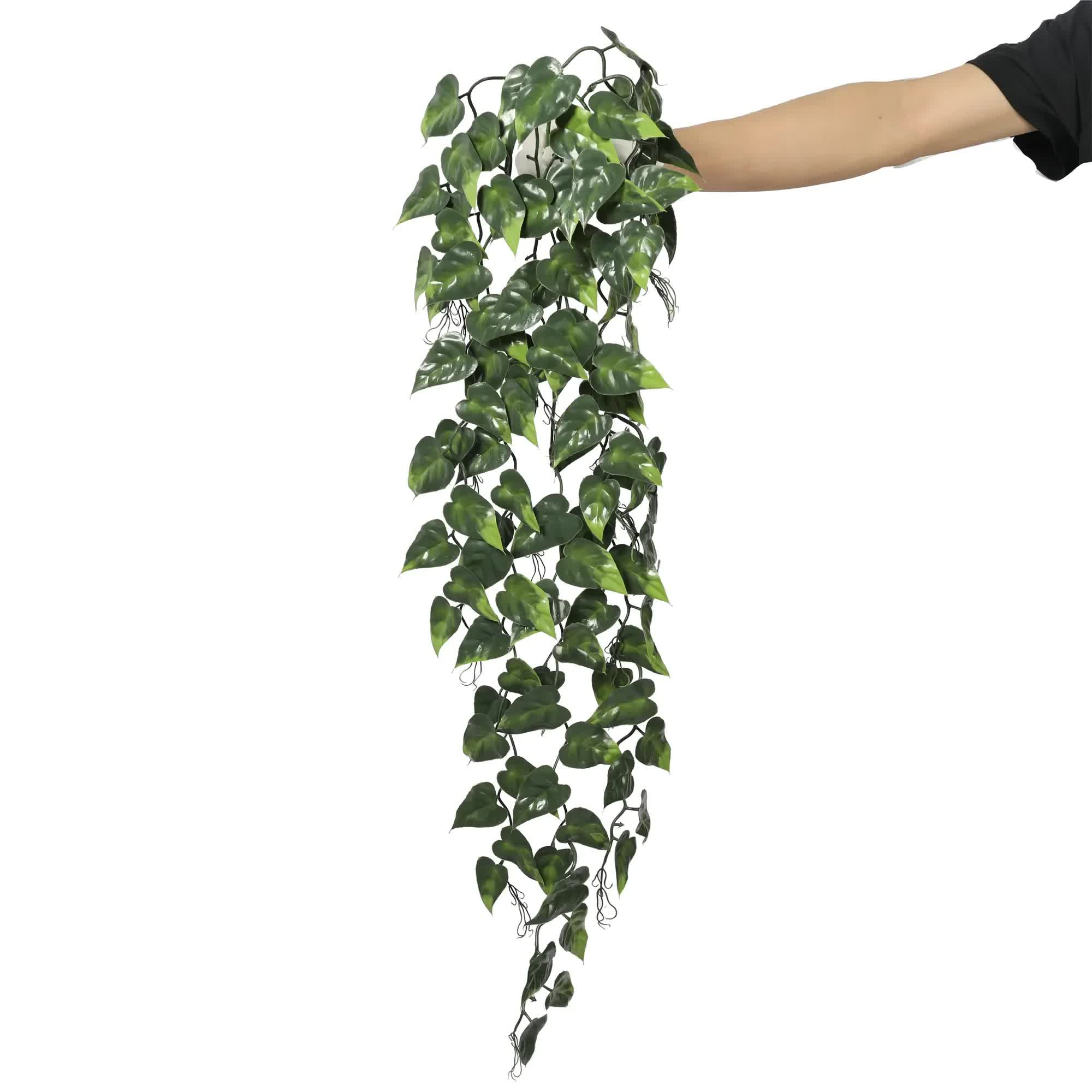 Hanging Artificial Pothos / Philodendron Plant UV Resistant 85cm — image 2