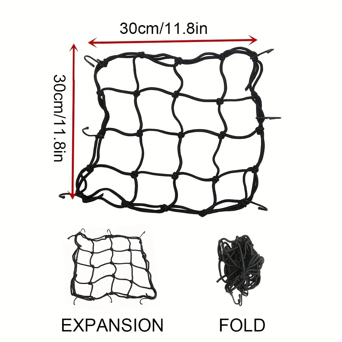 Off-road Vehicle Luggage Net Luggage Rack Elastic Net Pocket Vehicle Trunk Cargo Net Safety Protective Net Black — image 3