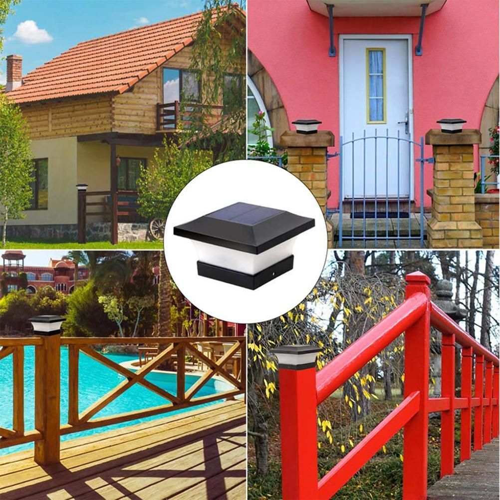Solar Column Headlight IP65 Waterproof Outdoor Wall Light Fence Light Coffee Garden Light for Household Public Garden Courtyard — image 6