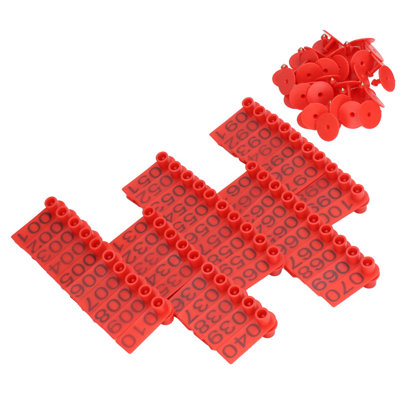 100 Sets Numbered Cattle Ear Tags Accurate Livestock Identification Card for Cow Pig Sheep Red — image 6