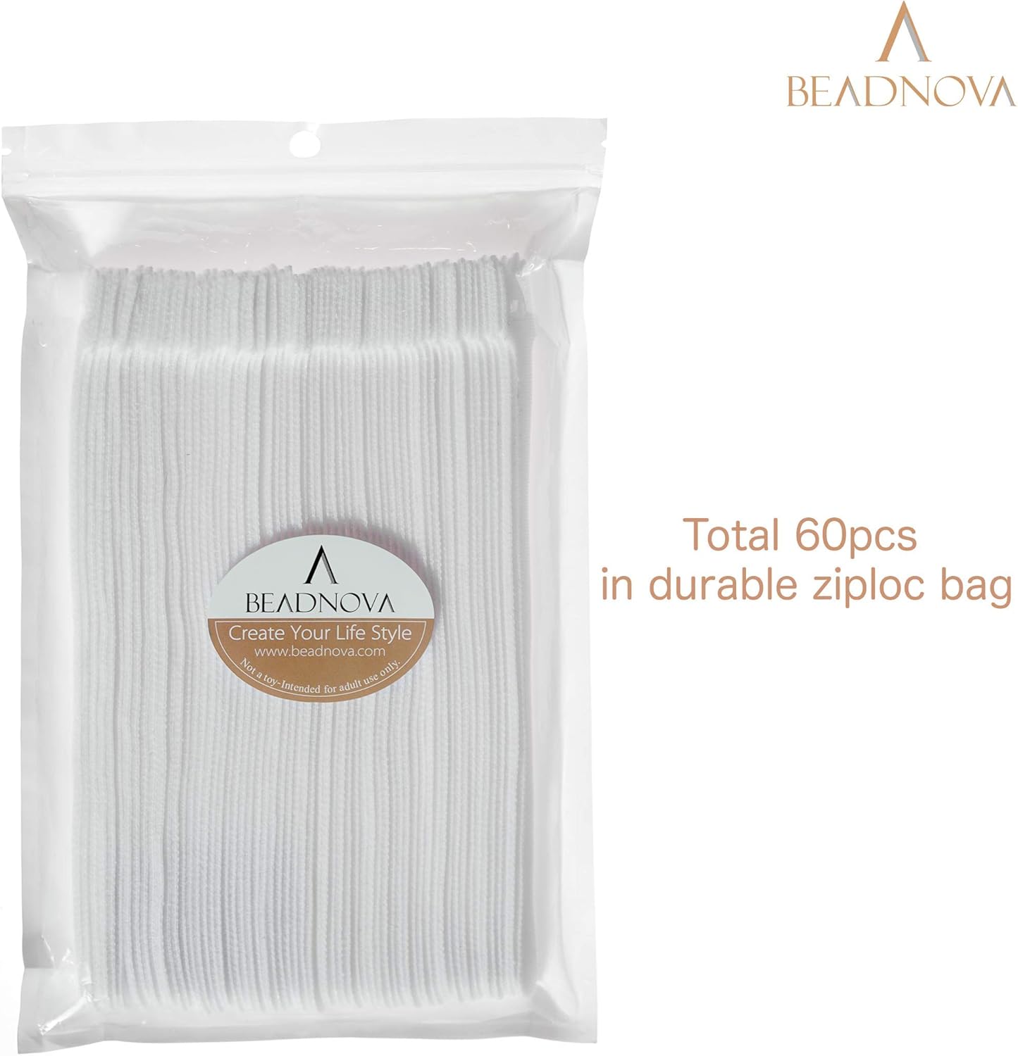 Adjtable Cable Straps Cable Ties Adjtable Cord Wire Organizer for Cord Management (8 Inches, 60 Pieces, White) — image 6