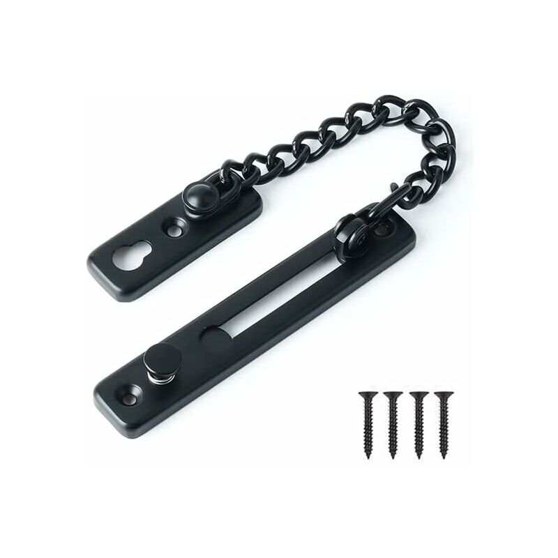 Security Door Chain Narrow Door Limiter Spring Loaded Anti-Theft Door Lock With Screws For Home Internal Door