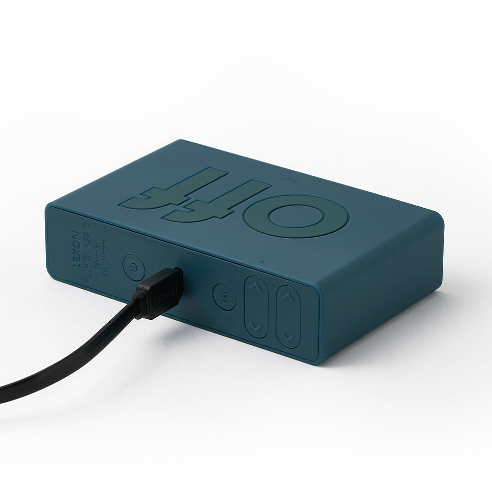 Lexon Flip Classic Reversible Alarm Clock - Blue — image 3