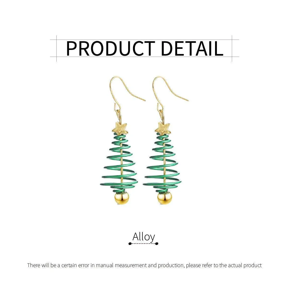 Festive Green Christmas Tree Earrings Holiday Jewelry for Women Gift Accessory — image 3
