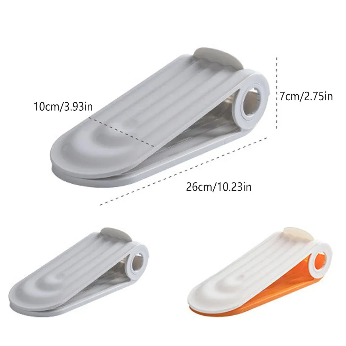 20pcs Shoe Slots Organizer Adjustable Double Layer Shoe Rack Stackable Support - Grey — image 4