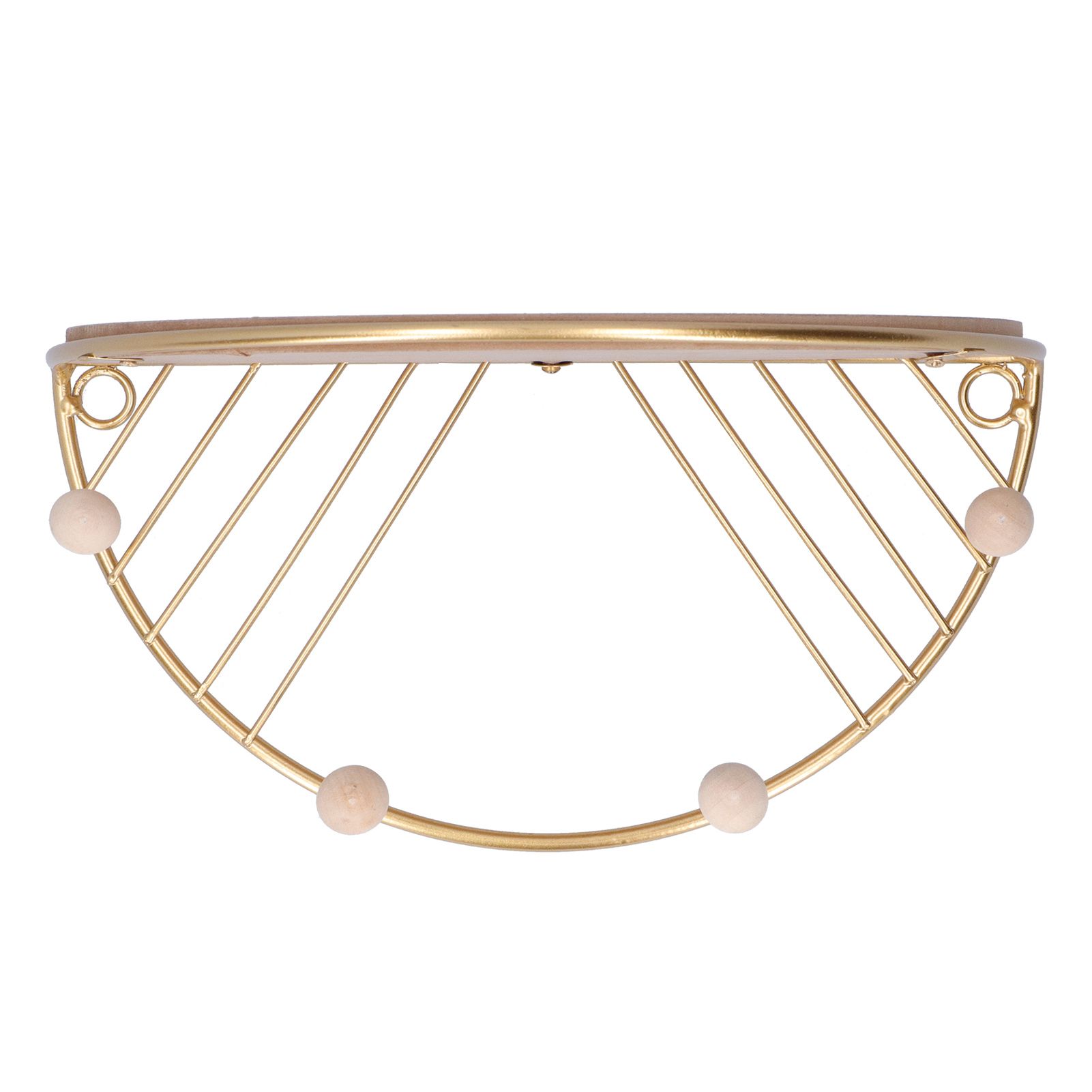 Display Shelf Storage Rack with Clothes Hanger Hook for Home Living Room Entryway GoldS — image 4