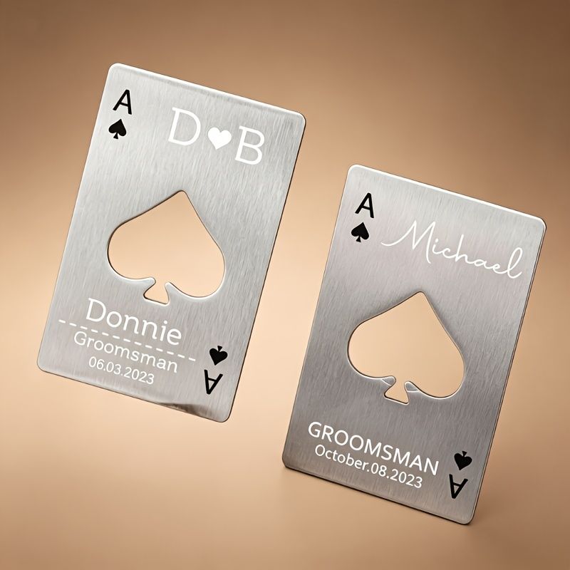 Black Red playing card bottle opener — image 4