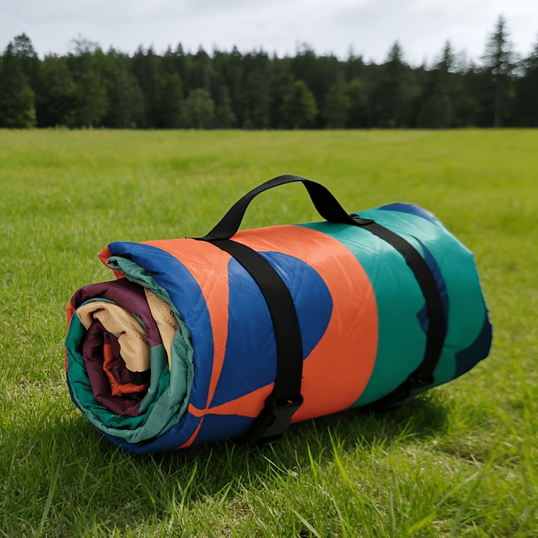 Outdoor Camping Quilted Picnic Mat – Three-Layer Design, Portable & Stylish — image 4