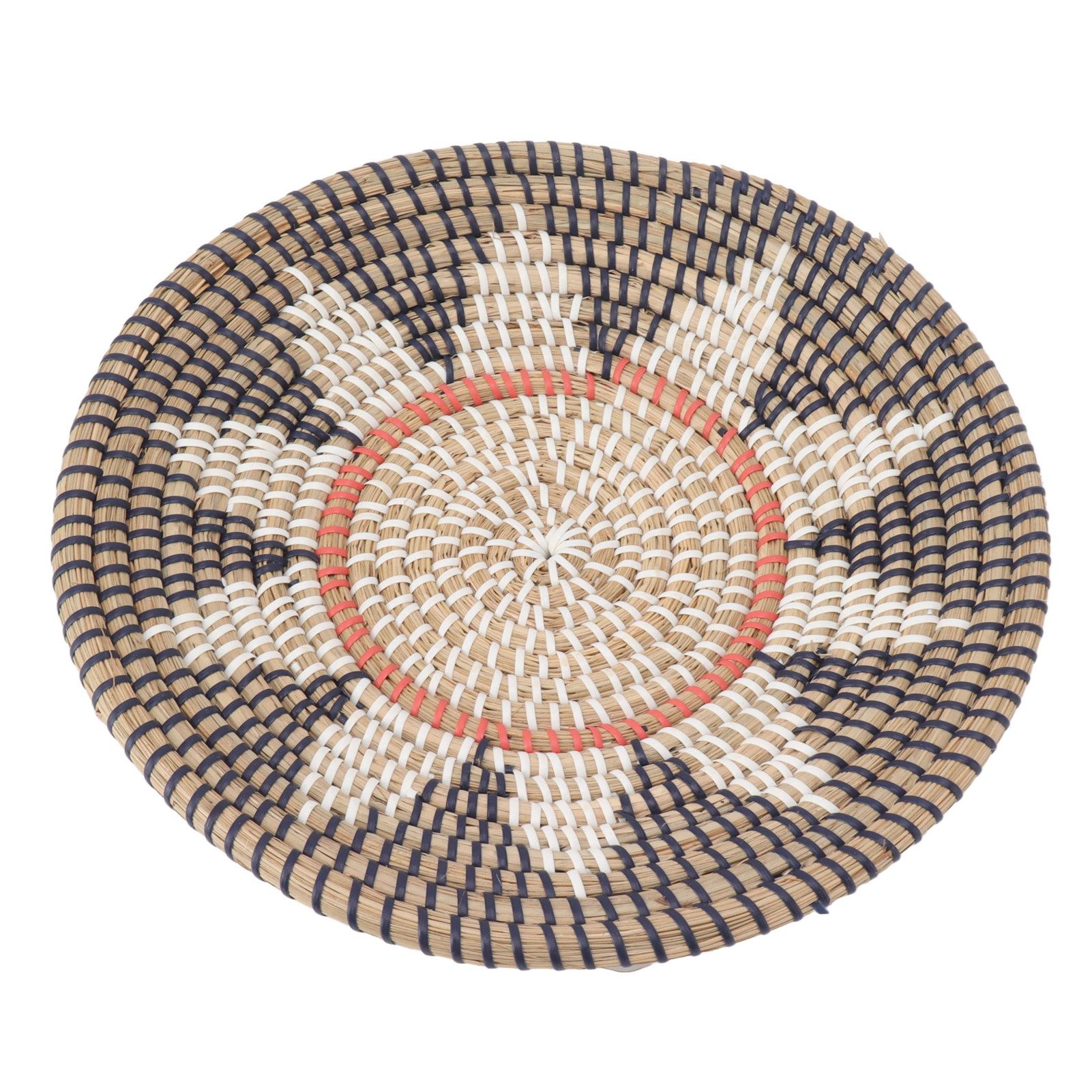 Round Grass Wall Ornaments 35cm Diameter Hand Knitting Hanging Woven Wall Baskets for Living Room Kitchen Style 2 โ image 3