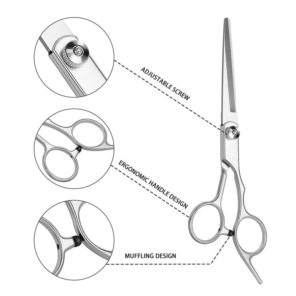 Hair Cutting Scissors-Hair Cutting and Hairdressing ScissorsStainless Steel Hair Cutting Hairdressing Shears for Barbers — image 3