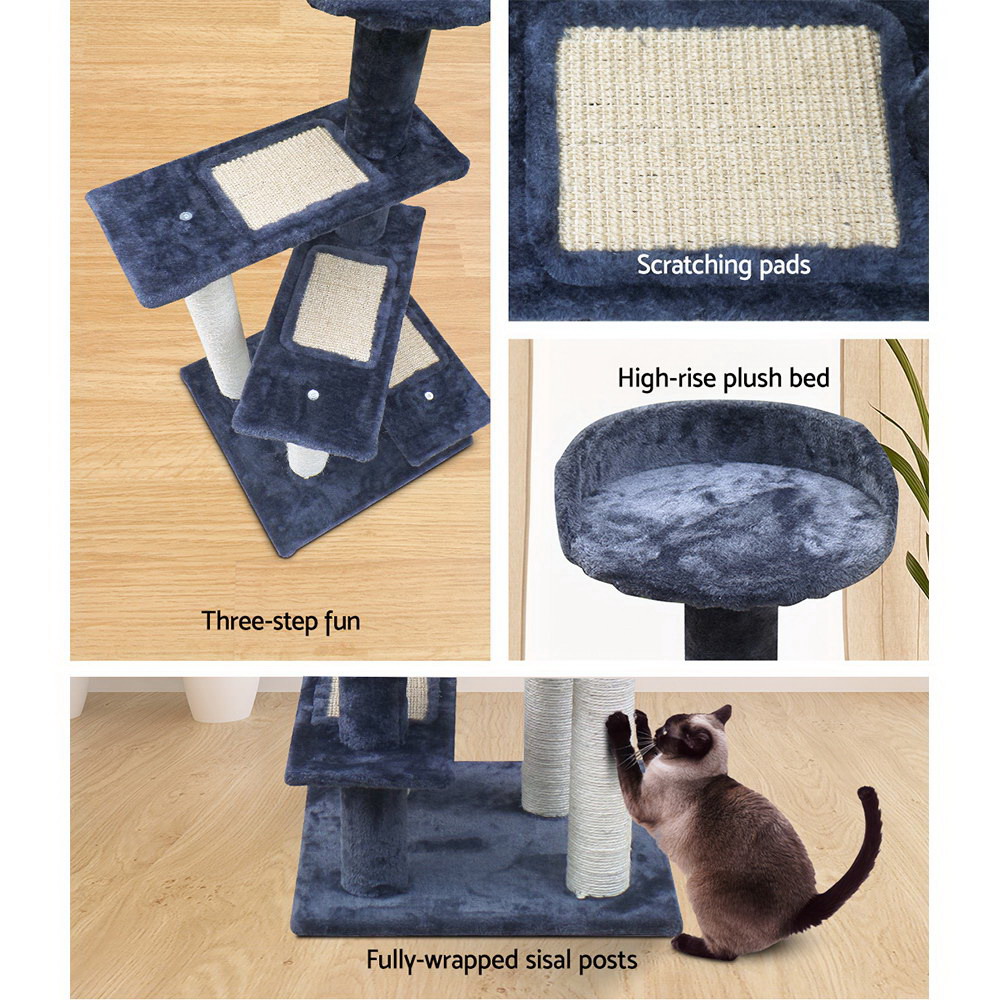 i.Pet Cat Tree 100cm Scratching Post Scratcher Tower Wood Condo House Trees Bed — image 5