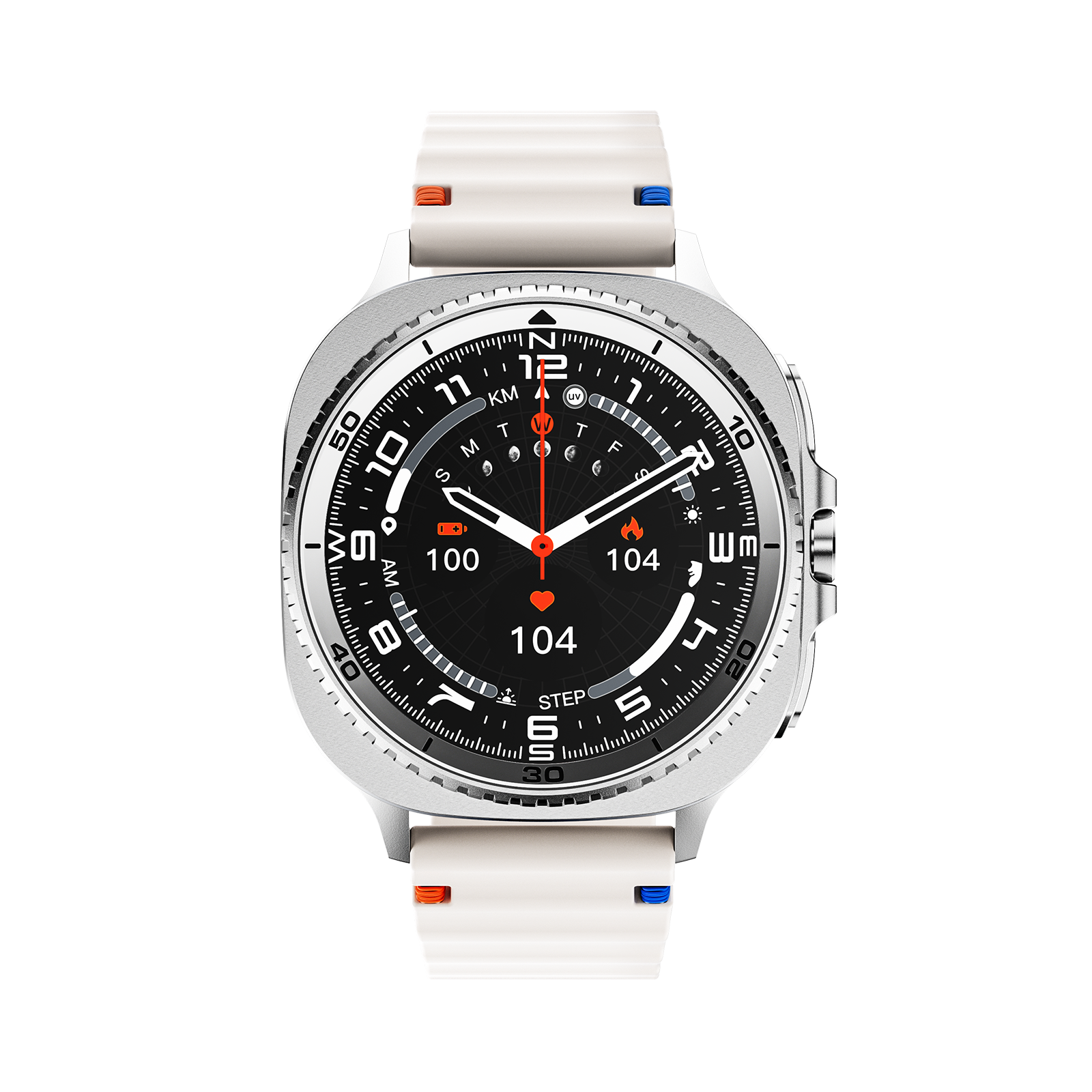 Watch8Classic-MA33 Fitness Smartwatch Bluetooth Call Waterproof Health Tracker for iPhone Android,Silver β image 2