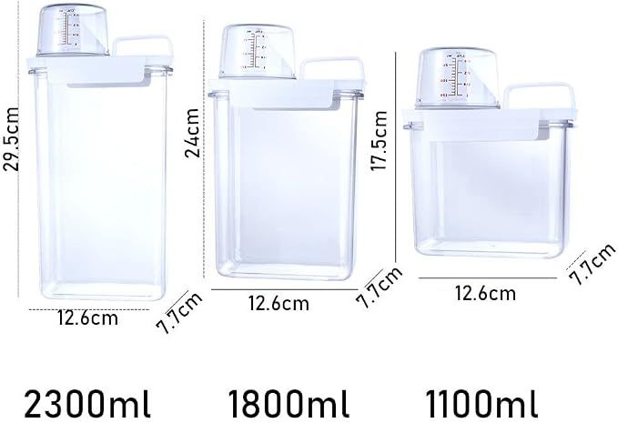 Washing Powder Storage Box with Lid and Measuring Cup, 1100 ml โ image 2