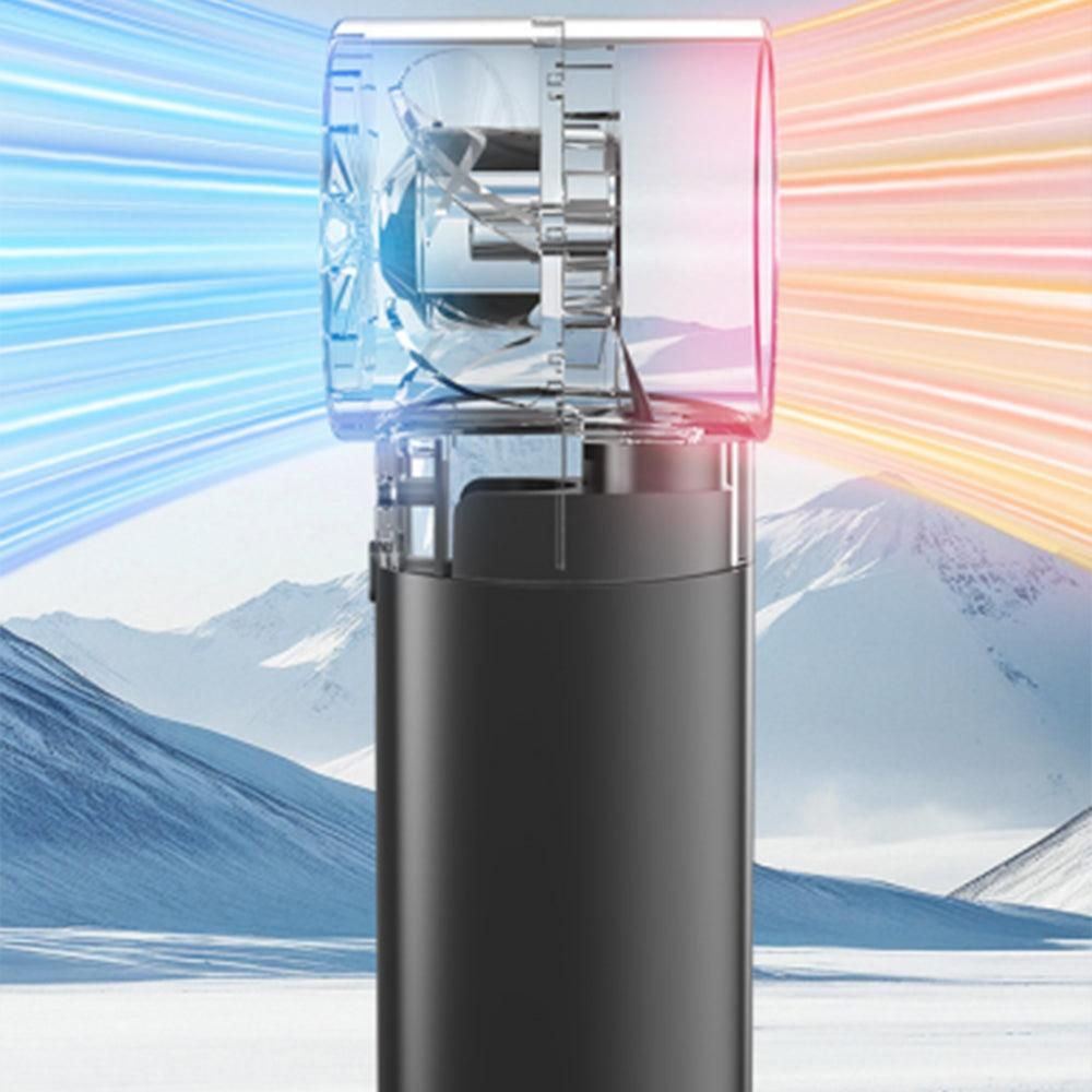 Portable High-Speed USB Mist Fan - Rechargeable Cooling Fan for Travel Office & Home Black — image 4