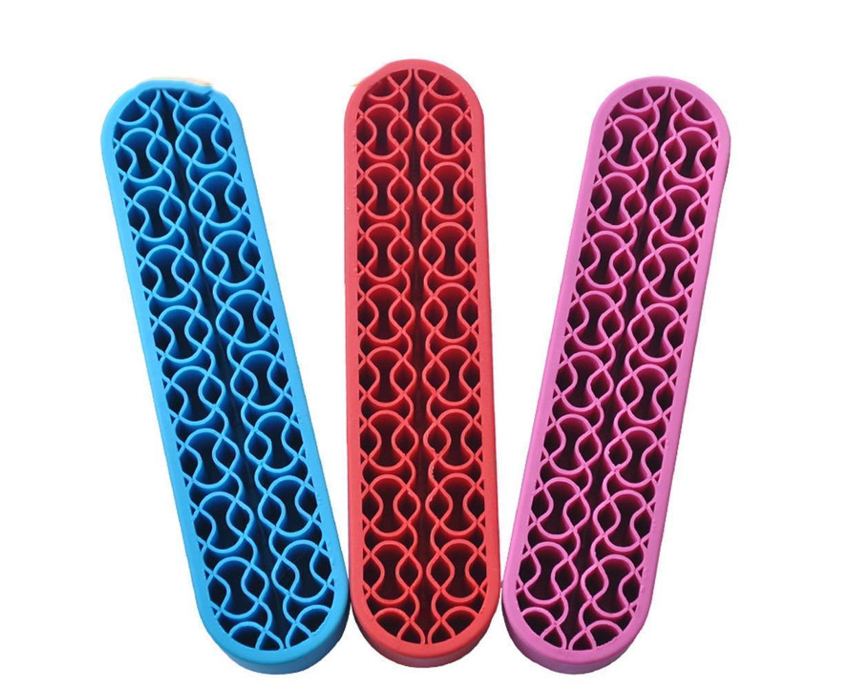 Silicone Nail Pen Holder Makeup Brush Display Stand Storage Case Desk Organizer-Pink โ image 5