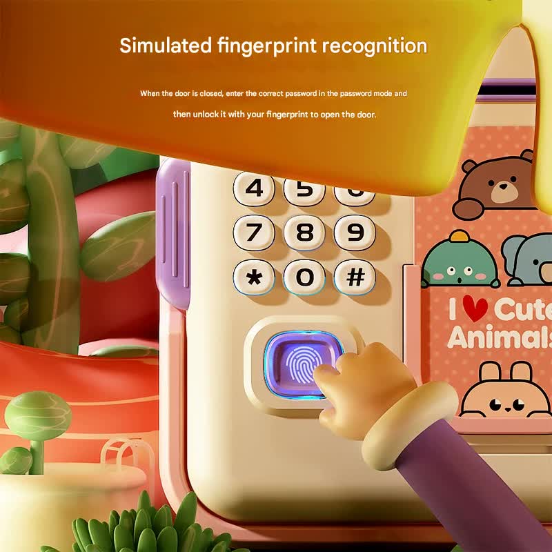 Interactive Kids' Piggy Bank Safe with Music, Stories & Password Lock(Pink) — image 4