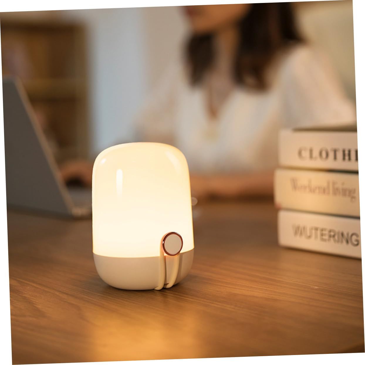 1set Led Portable Night Light Kids Night Lamp Bedside Night Lamp for Bedroom Night Lamp with Touch Control Breastfeeding — image 3
