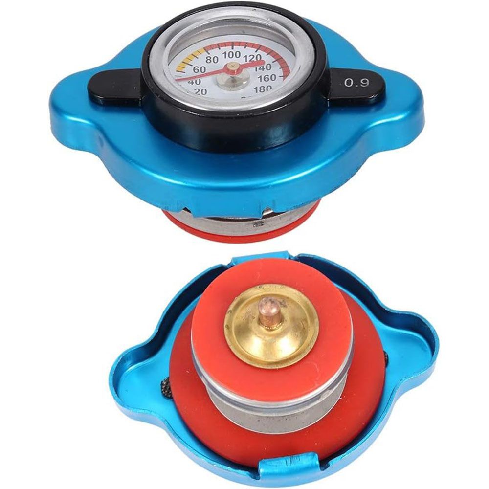 Thermostatic Radiator Cap, Universal Thermostatic Radiator Cap Water Tank Cover Leakproof W/Temperature Gauge(Big head 0.9bar) — image 3