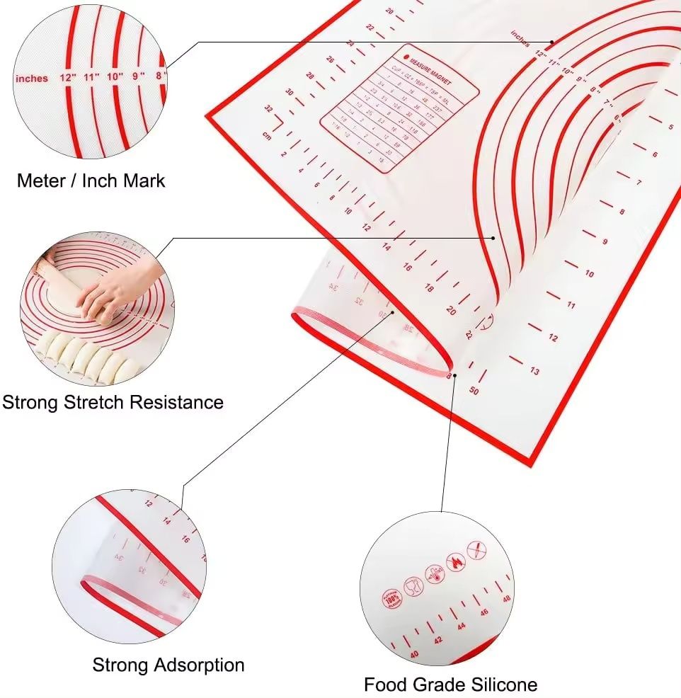 Silicone baking mat non stick multicolor, 40x60cm — image 4