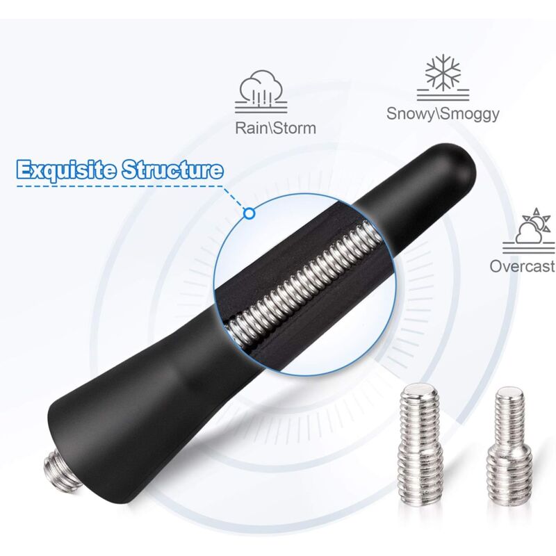 Autoparts Universal 65Mm Short Car Antenna Modified Carbon Fiber Style Black — image 2