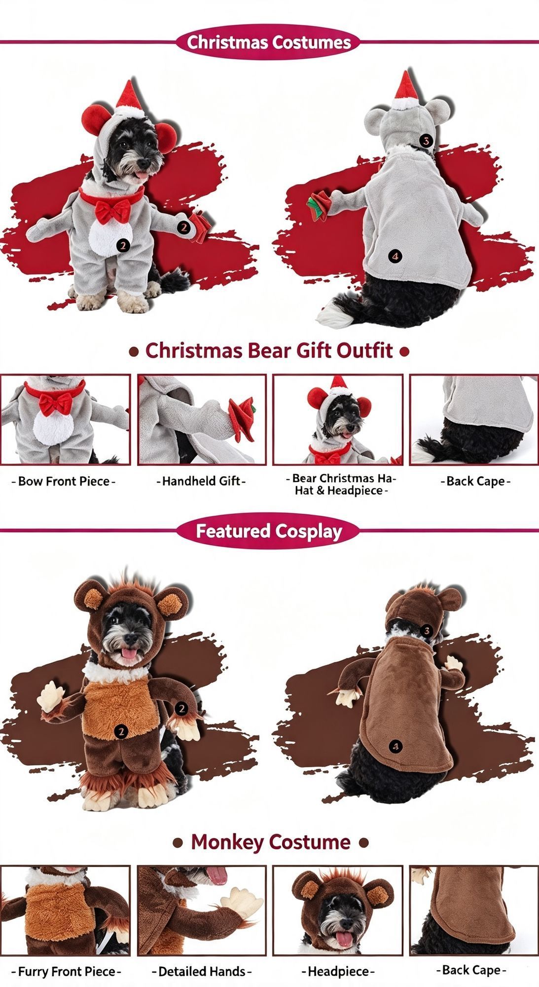 Pet Festival Dress-up Decor, Worn Ornament Suitable for Halloween & Christmas Holiday Gathering, Size M — image 5