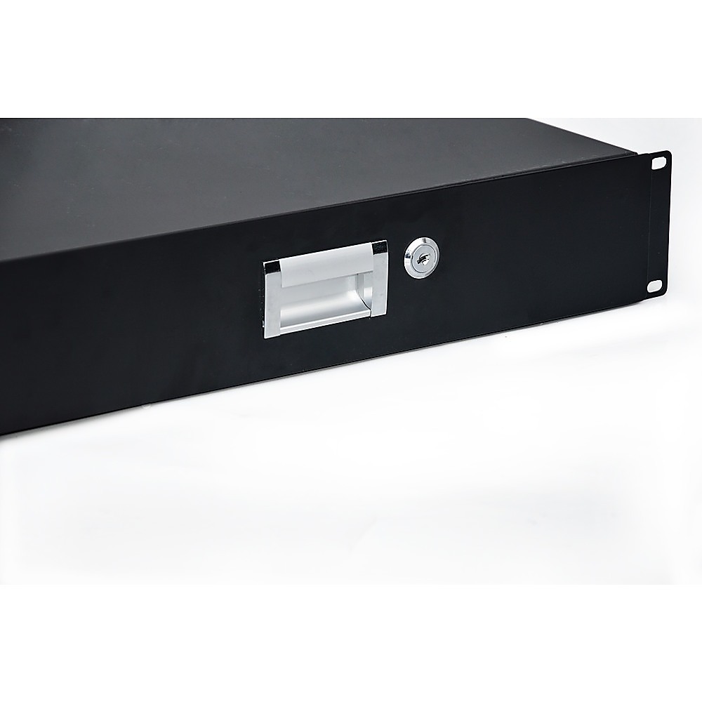 19" Rack Mount 2U Locking Drawer Pro Audio DJ Server Rack Lock Storage Cabinet โ image 5