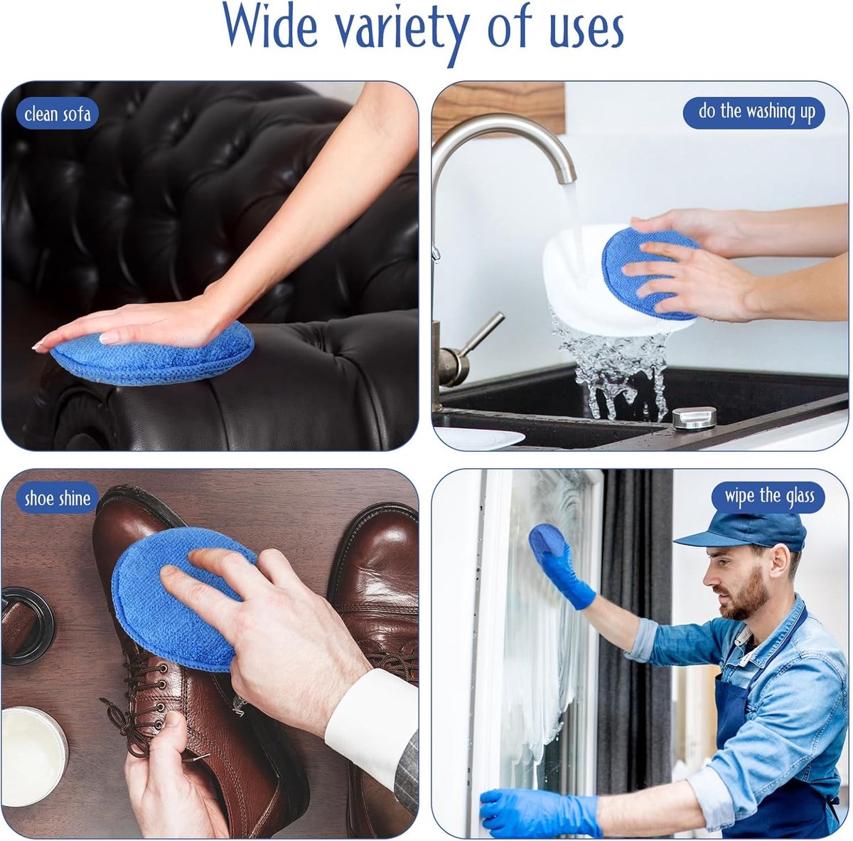 Polishing Sponge - Car Polishing Pads - Car Cleaning Sponges Polishing Pads - For Car Care - Polish Foam Applicator Pads - 6 Pieces ø 125mm - For Cars, Trucks — image 3