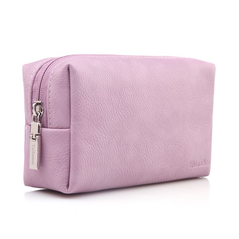 Tykson Laptop Accessories Bag PU Leather Storage Gentleman Grey 17*10*5.5cm โ image 2
