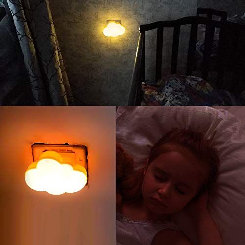Sensor LED Night Light Plug-in Night Lights for Kids Adults, Cute Dream Lighting Wall Lamp Cloud NightLight for Bedroom Bathroom — image 4