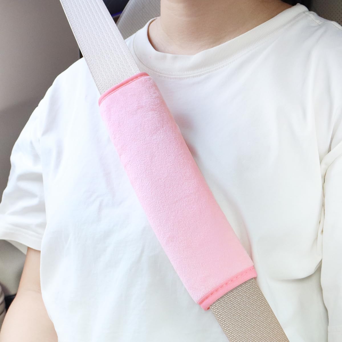 2 PCS Car Seat Belt Pads Cover Soft Seat Belt Shoulder Pad Safety Belt Strap Shoulder Pad Comfortable Driving Compatible with Most Cars Helps Protect You Neck — image 2