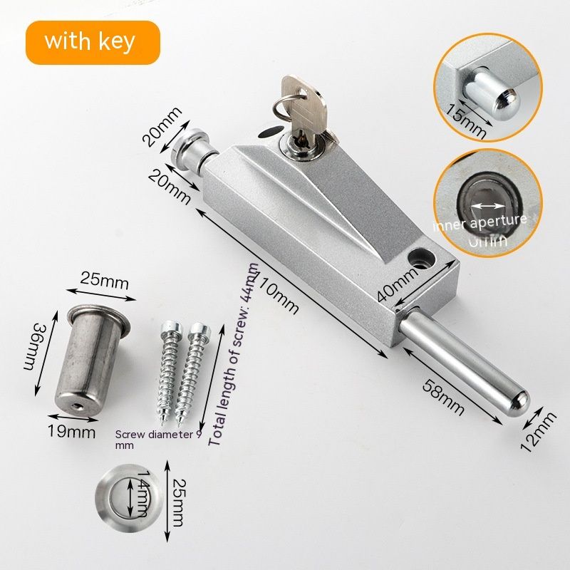 Plug Metal Spring Latch Spring Pin Spring Lock Pin Concealed Safety Door Lock Bolt Automatic Door Lock Metal Revolving Door Lock