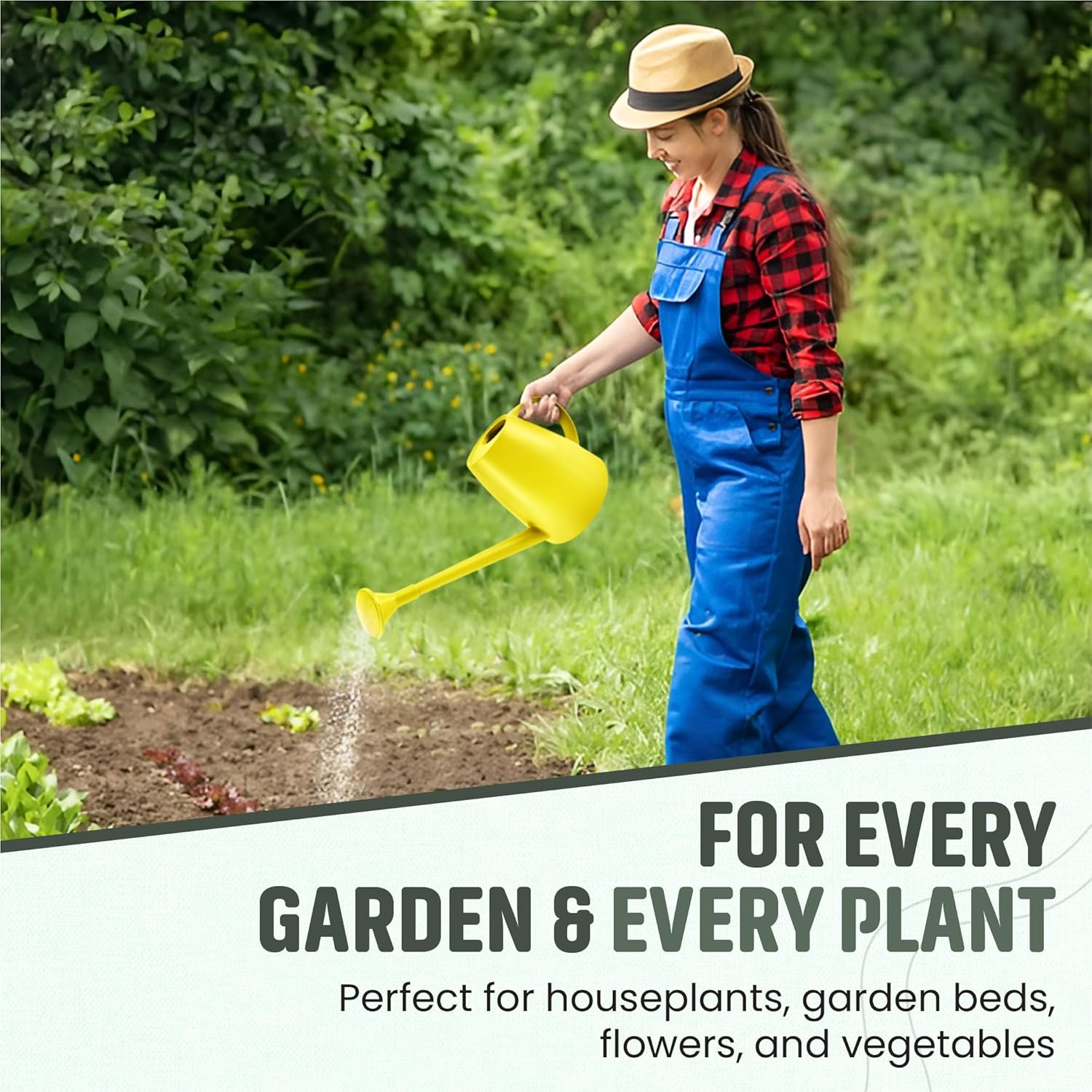 Plastic watering can - Plastic sprayer - Durable garden watering can - For plants and flowers - Easy-to-pour watering can for outdoor and indoor use - 1.8L โ image 2