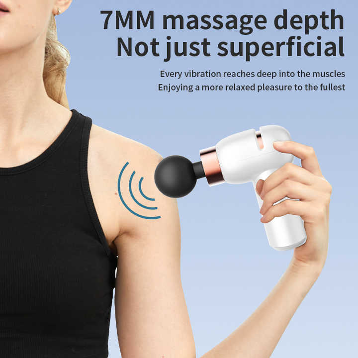 LC-005-Purple Portable Mini Massage Gun - Quiet Muscle Massager with 6 Speeds โ image 4