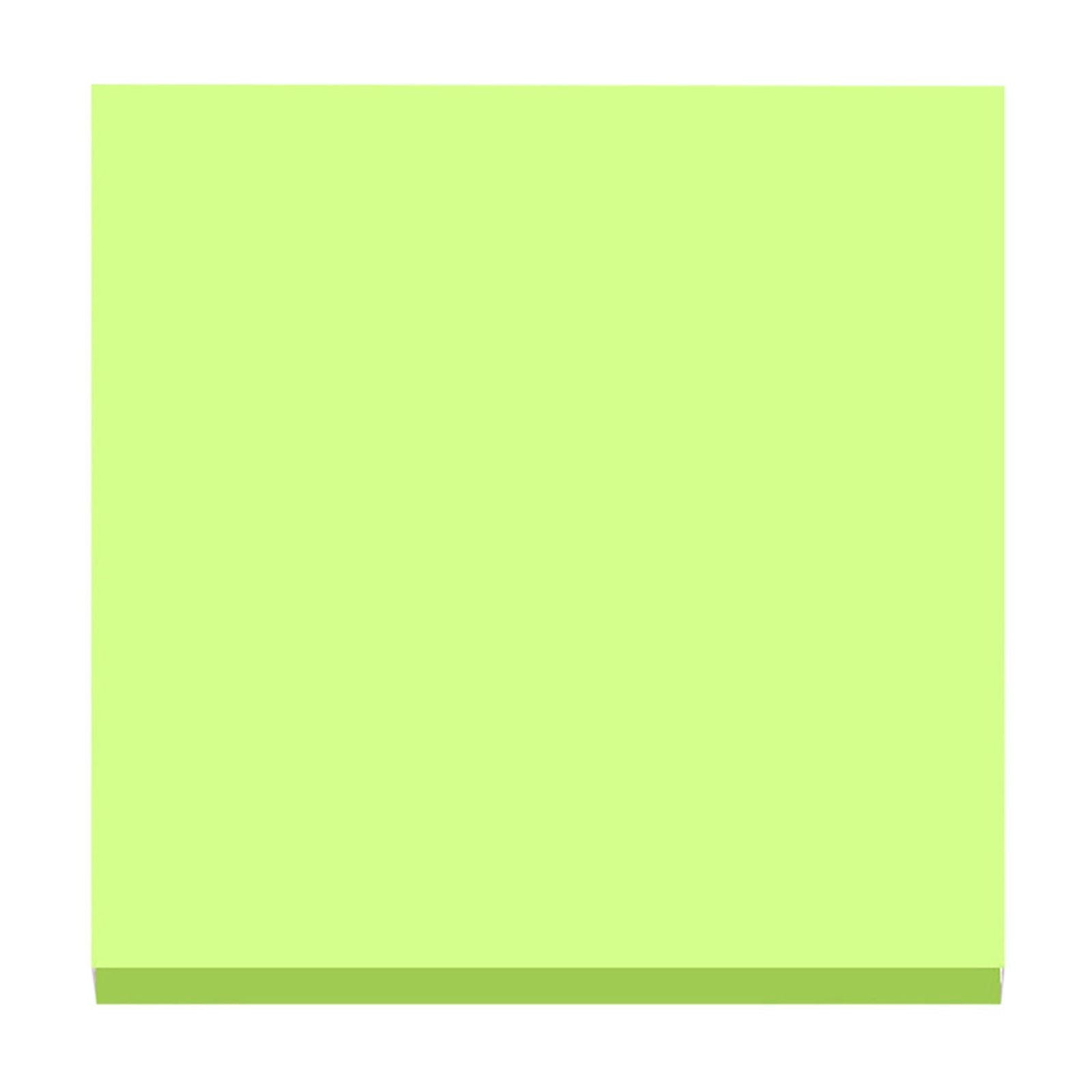 Premium 7.6 x 7.6 cm Sticky Notes Pad, Strong Adhesive Colourful Memo Pad, 100 Sheets for Office Home Reminders, Fluorescent Green
