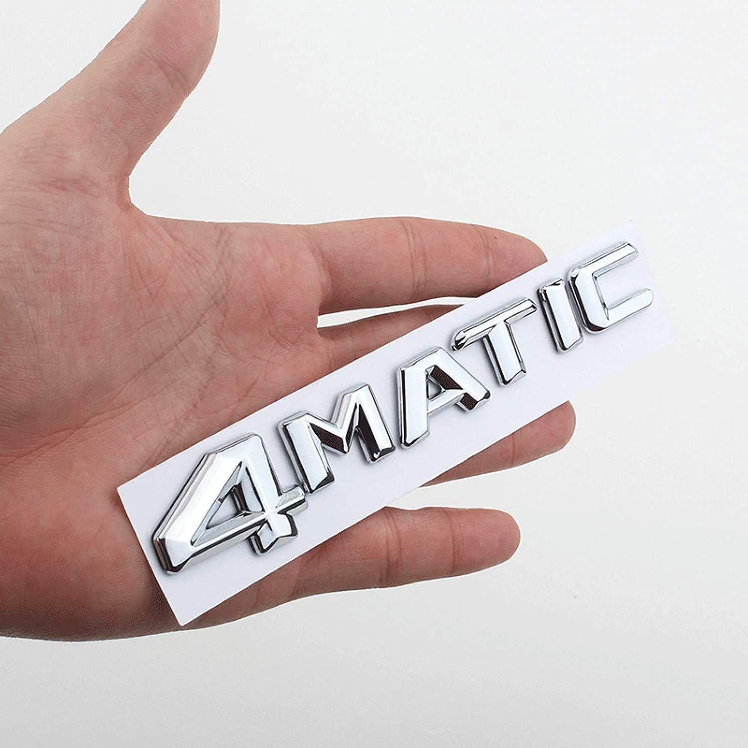 1pcs 3D Car 4MATIC Logo ABS Letter Emblem Decal for Car Side Fender Rear Trunk Emblem Badge Chrome Decal Sticker (4-MAT) — image 3