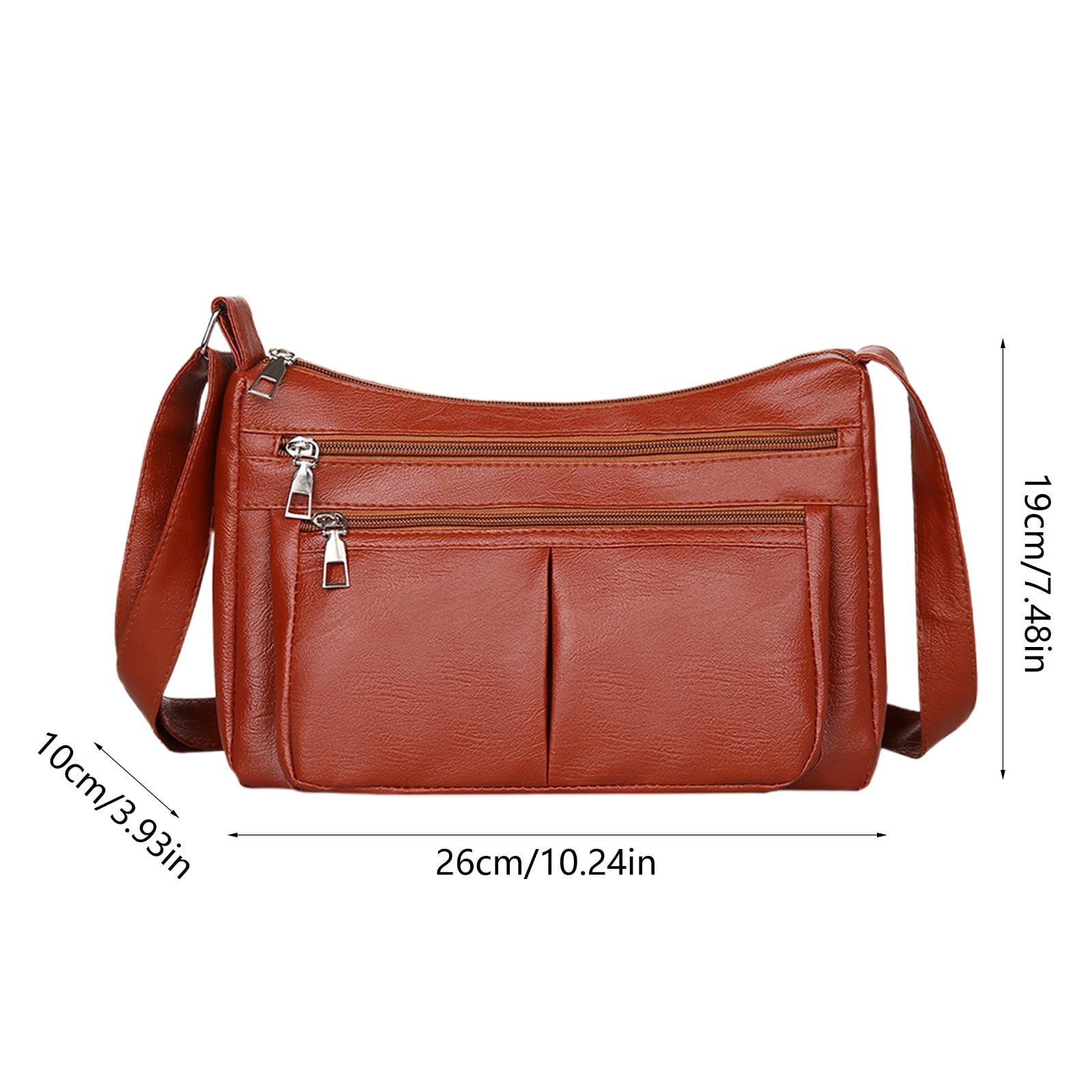 Purses for Women Soft PU Leather Shoulder Bag Ladies Crossbody Purse and handbags Lightweight Pocketbook Brown — image 2