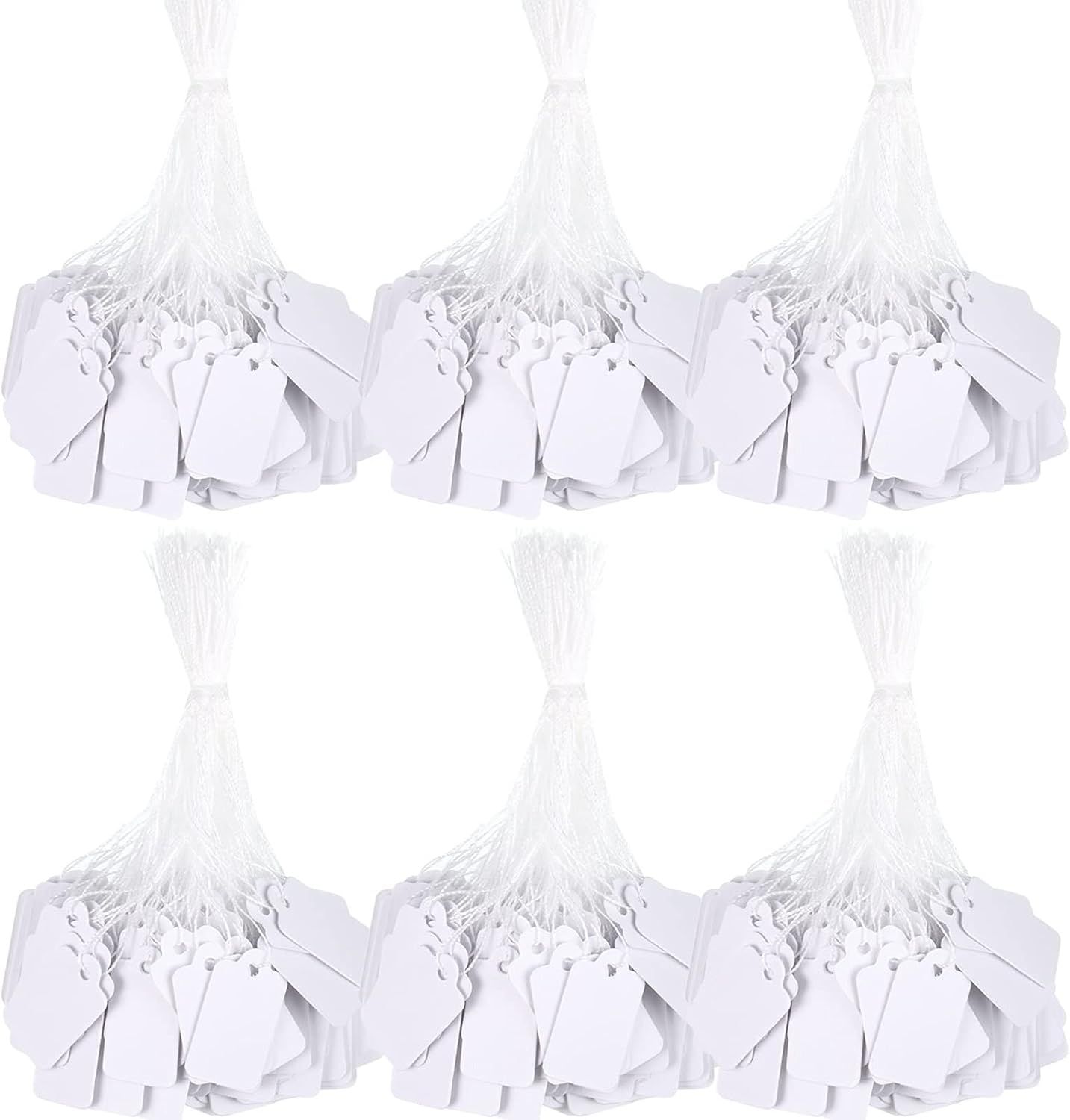 500 Pack White Price Tags with String Attached for Jewelry, Clothing, Gift, Yard Sale, Garage Supplies(Vintage Style,23 x 13 mm) โ image 5