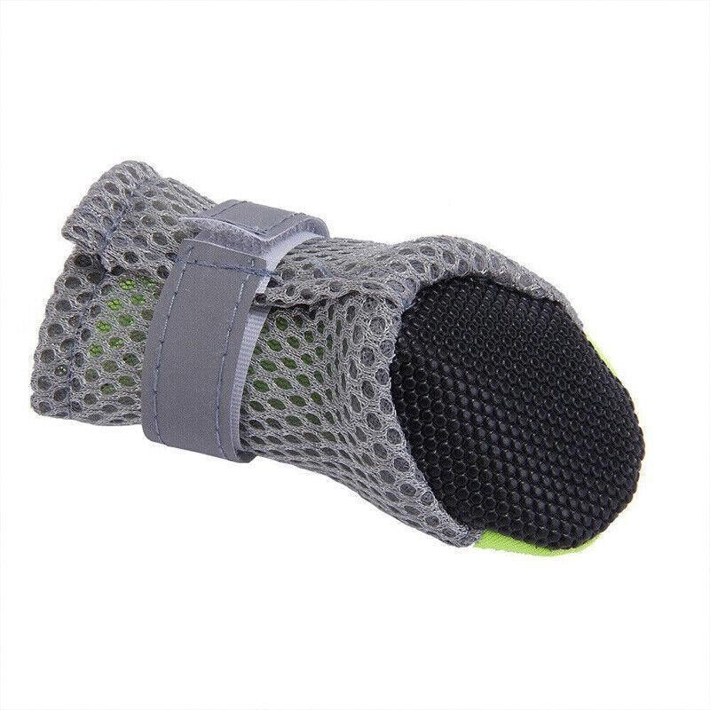 4Pcs XL Size Anti Slip Waterproof Protective Dog Shoes Rain Boots Pet Socks Booties - Green — image 5