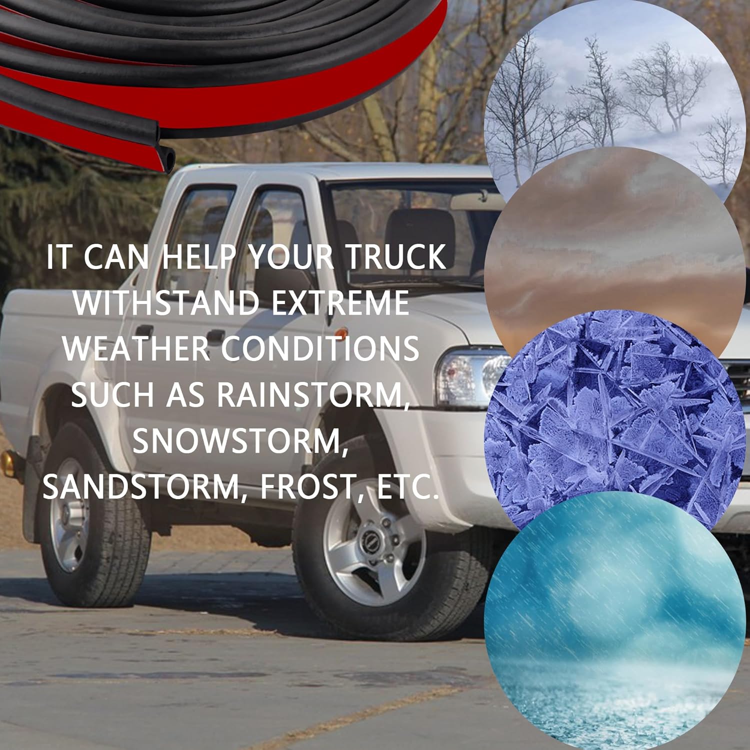 Truck Tonneau Cover Seal,Camper Shell Seal Rubber Weather Stripping with Double Hole,Universal Tailgate Seals for Pickups Trucks Campers Cars(24.6Ft) โ image 6