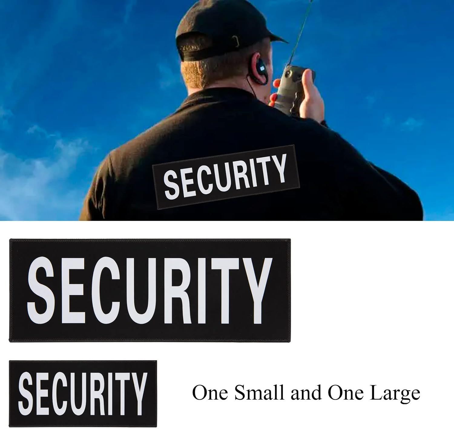 Security Patch 2 Pack Reflective Security Patch Hook and Loop Durable Fabric Patches with Reflective Printed Letters for Officer Guard Custom Uniforms Vest โ image 5