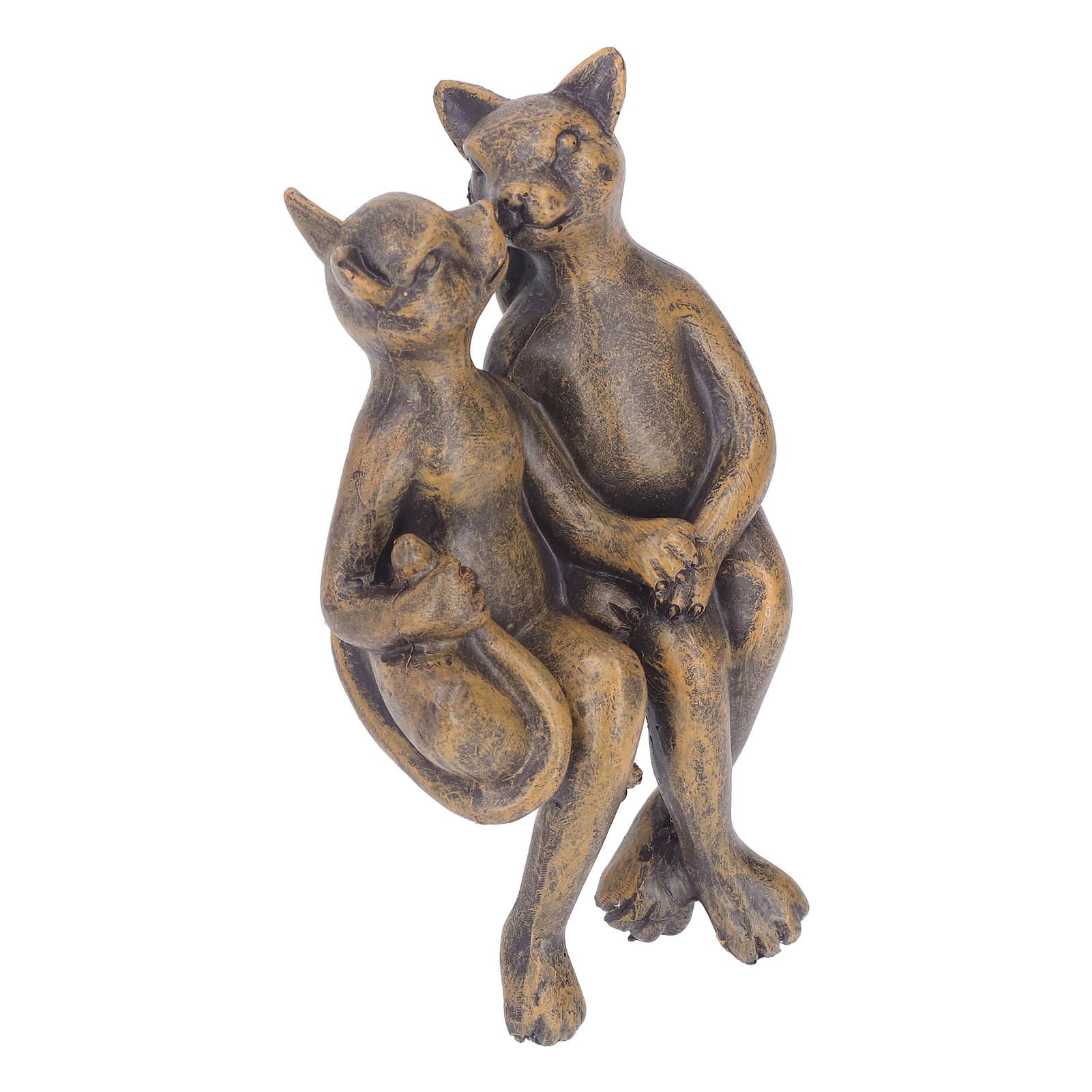 Kitten Resin Ornament Cute Lifelike Hand Painted Miniature Cat Decorations for Garden Patio Home — image 3