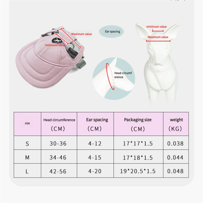 Size M Light Blue Adjustable Pet Baseball Cap for Cats and Dogs - Cute Sun Protection Hat for Outdoor Adventures โ image 5