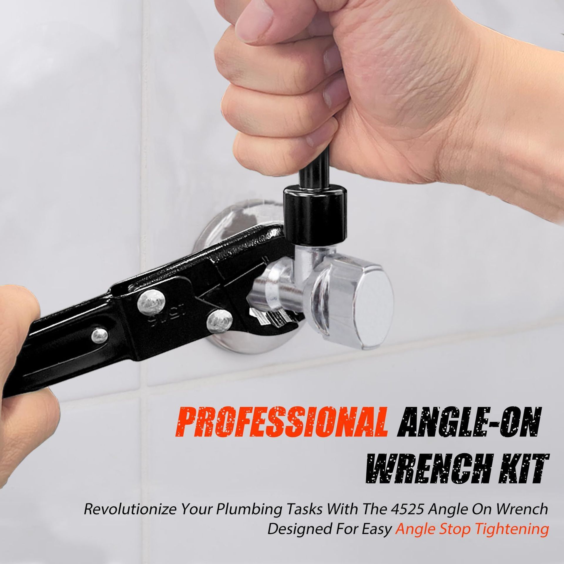 Plumbing Tools, Dual Wrench Kit,Angle Stop Wrench, Plumbing Wrench. Professional Plumbing Toolset For Easy Angle Stop — image 2