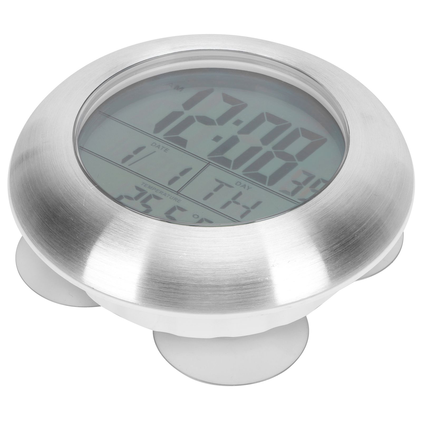 Shower Wall Clock Portable Waterproof Digital Clock with Temperature Calendar Display — image 4