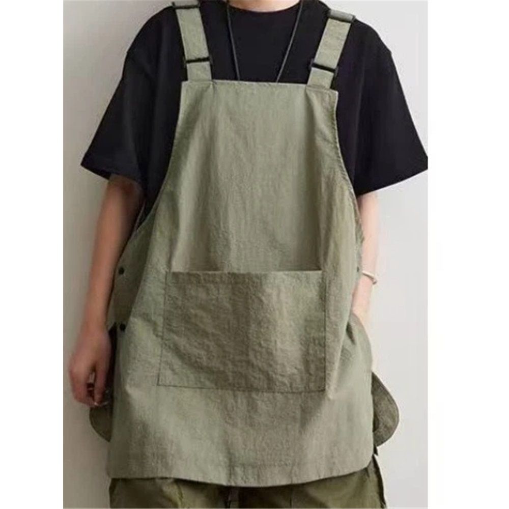 Ladies' apron - a pocket sized apron that is perfect for flower shops and kitchens, as well as household kitchen workwear aprons(olive drab)