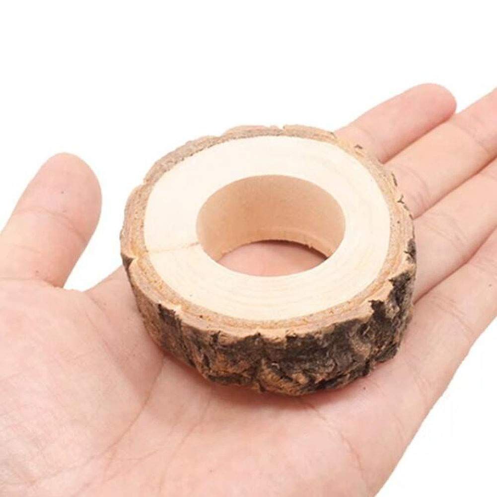 Wooden Napkin Rings Buckle - 10 Pcs Rustic Buckle Holder Decoration Adornment for DIY Wedding Birthday Party Banquet Dinner — image 5