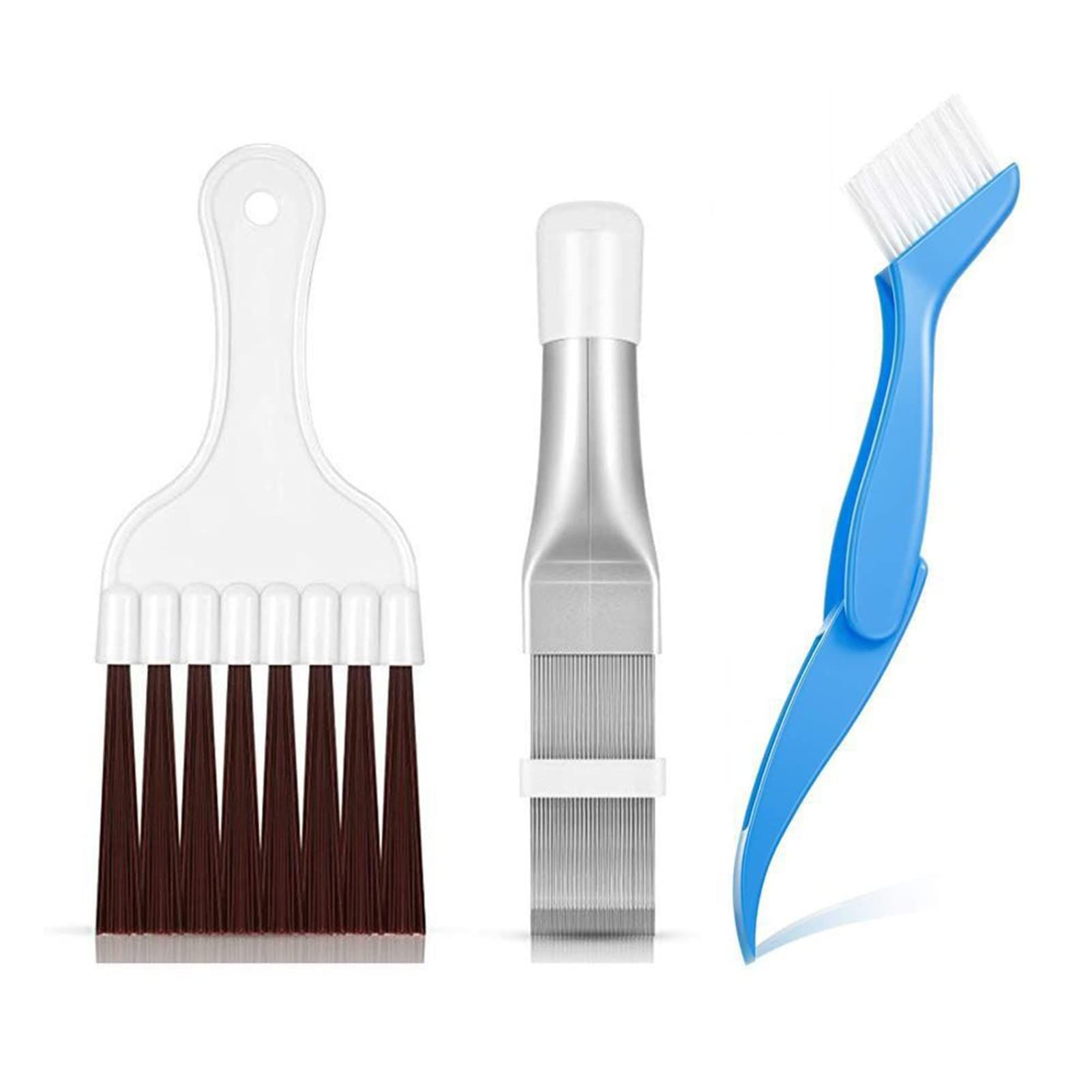 3pcs Air Conditioner Fin Comb Cleaner kit, Fin Cleaning Brush Air Conditioner Fin Cleaner Refrigerator Dust Removal Coil Cleaning