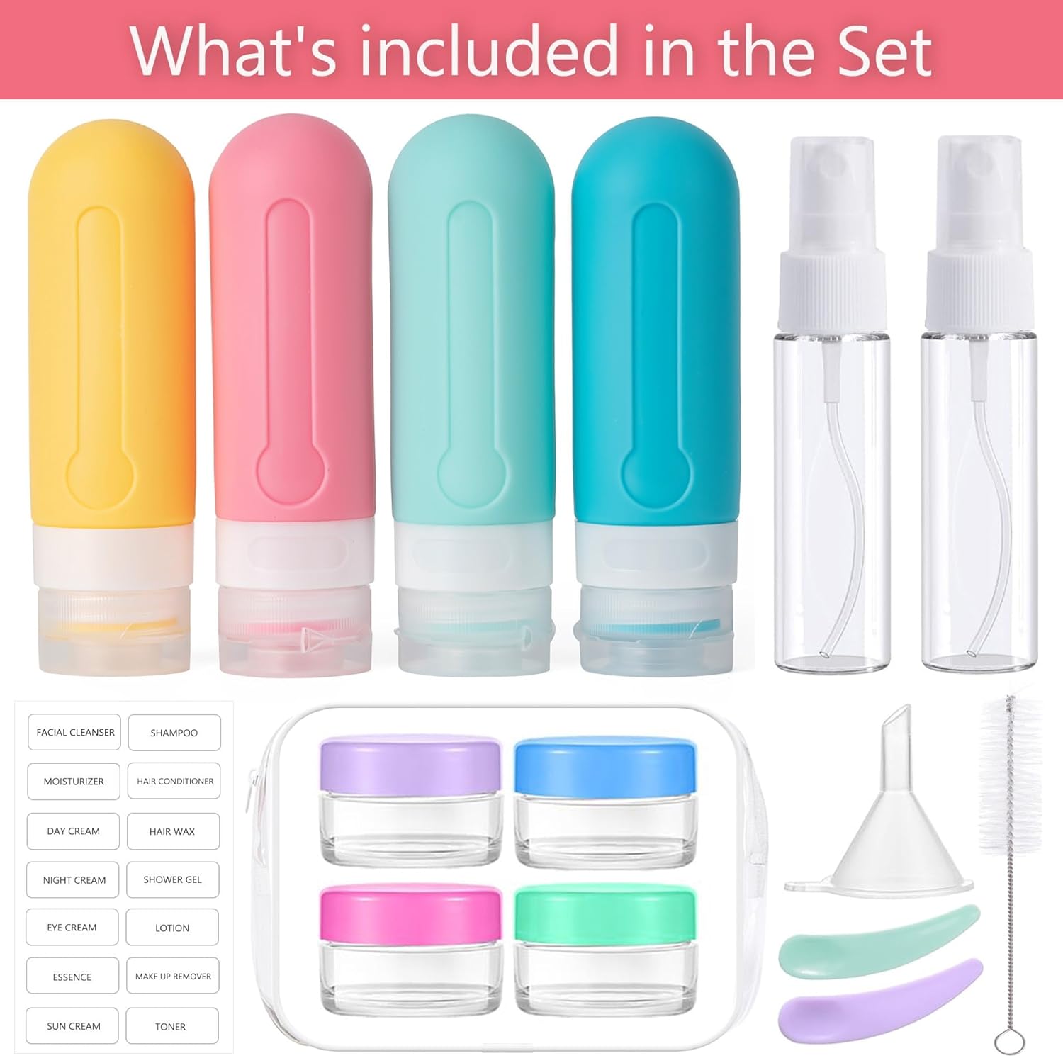 MODENGKGJIAN Mini Jewelry Travel Case, TSA Approved Travel Bottles, Perfect size to fit in your carry- luggage for travel or vacatis — image 6
