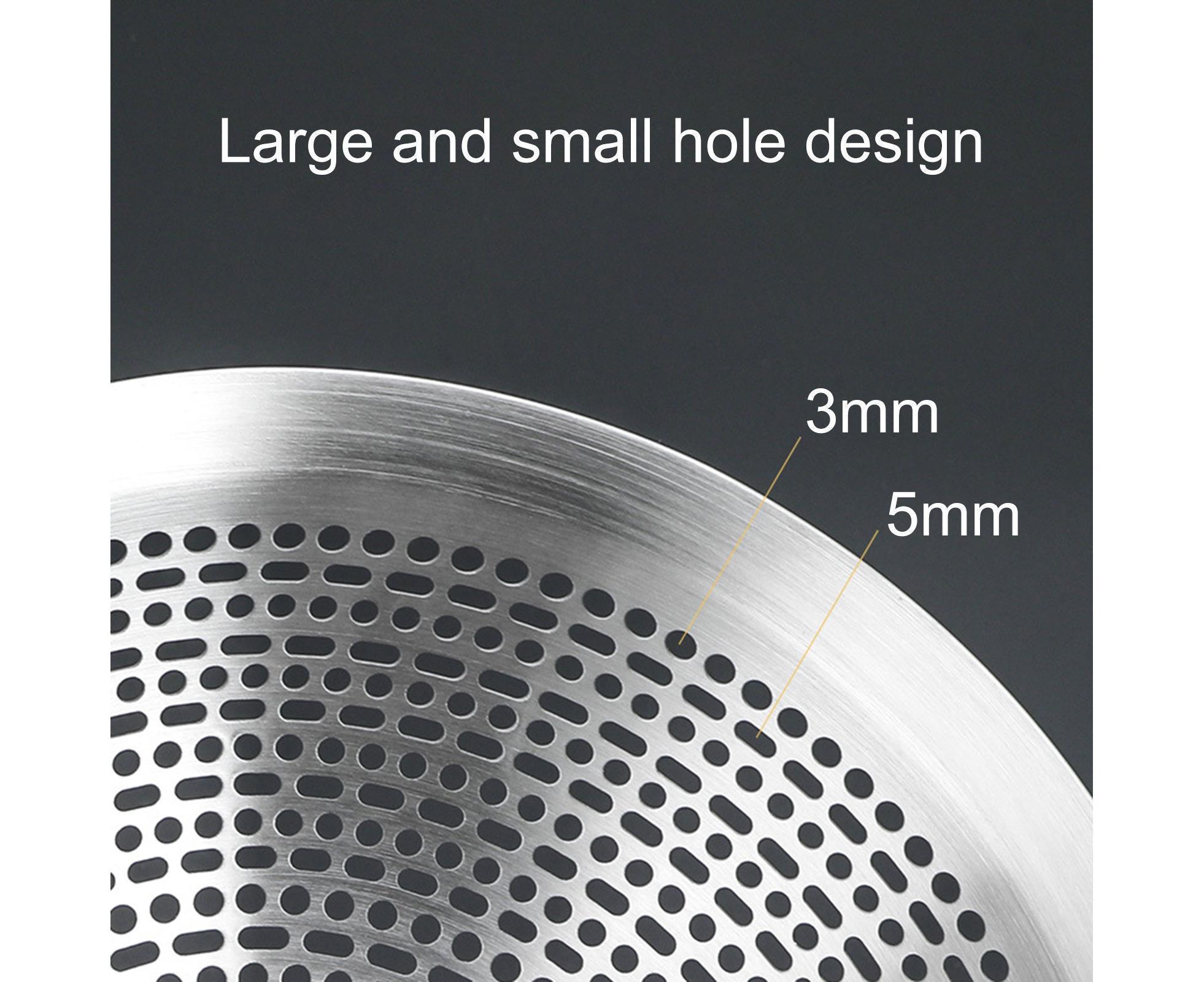 Colander Spoon Anti-scald Handle 304 Stainless Steel Strainer Scoop-L โ image 5