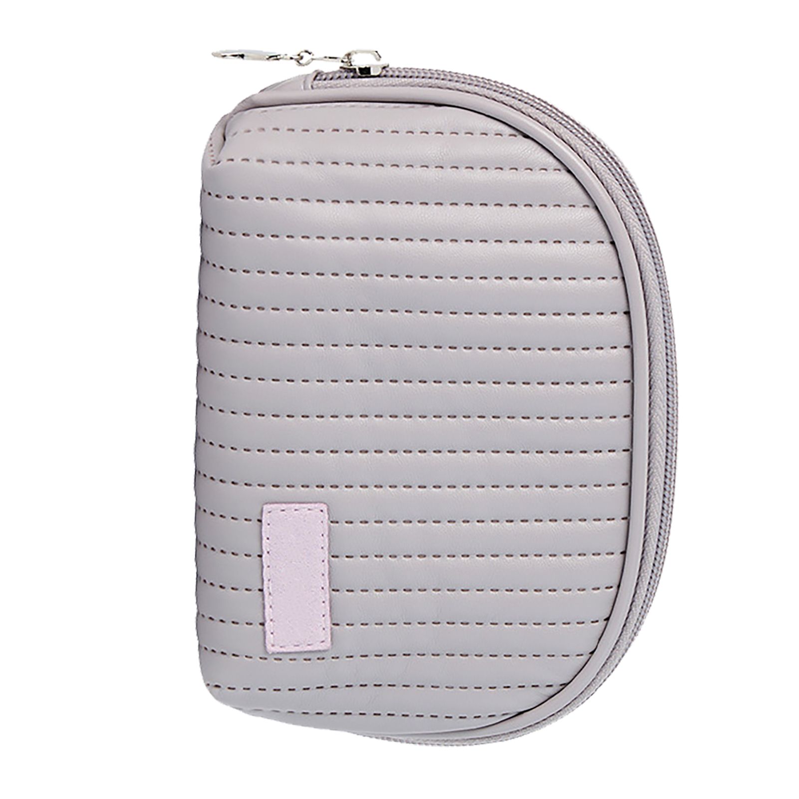 PU Leather Makeup Bag Portable Large Capacity Storage Travel Makeup Bag for Lipstick Cosmetic Purple — image 4